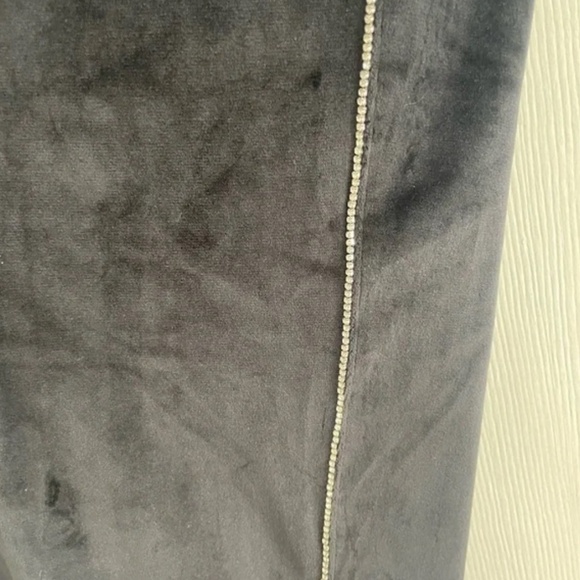 Like new Victoria Secret black velour joggers with rhinestones - Picture 6 of 10